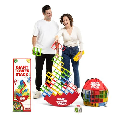Giant Tower Stack by Relatable - Nappa Award 2026 Winner, The Jumbo Block Game Where You Balance Building Blocks - Ultimate Outdoor Games, Yard Games