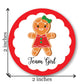 Christmas Gingerbread Gender Reveal Stickers - 40 Labels (20 of Each Design)