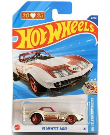 Hot Wheels '69 Corvette Racer, HW Celebration Racer 2/10, 1:64 Scale Diecast