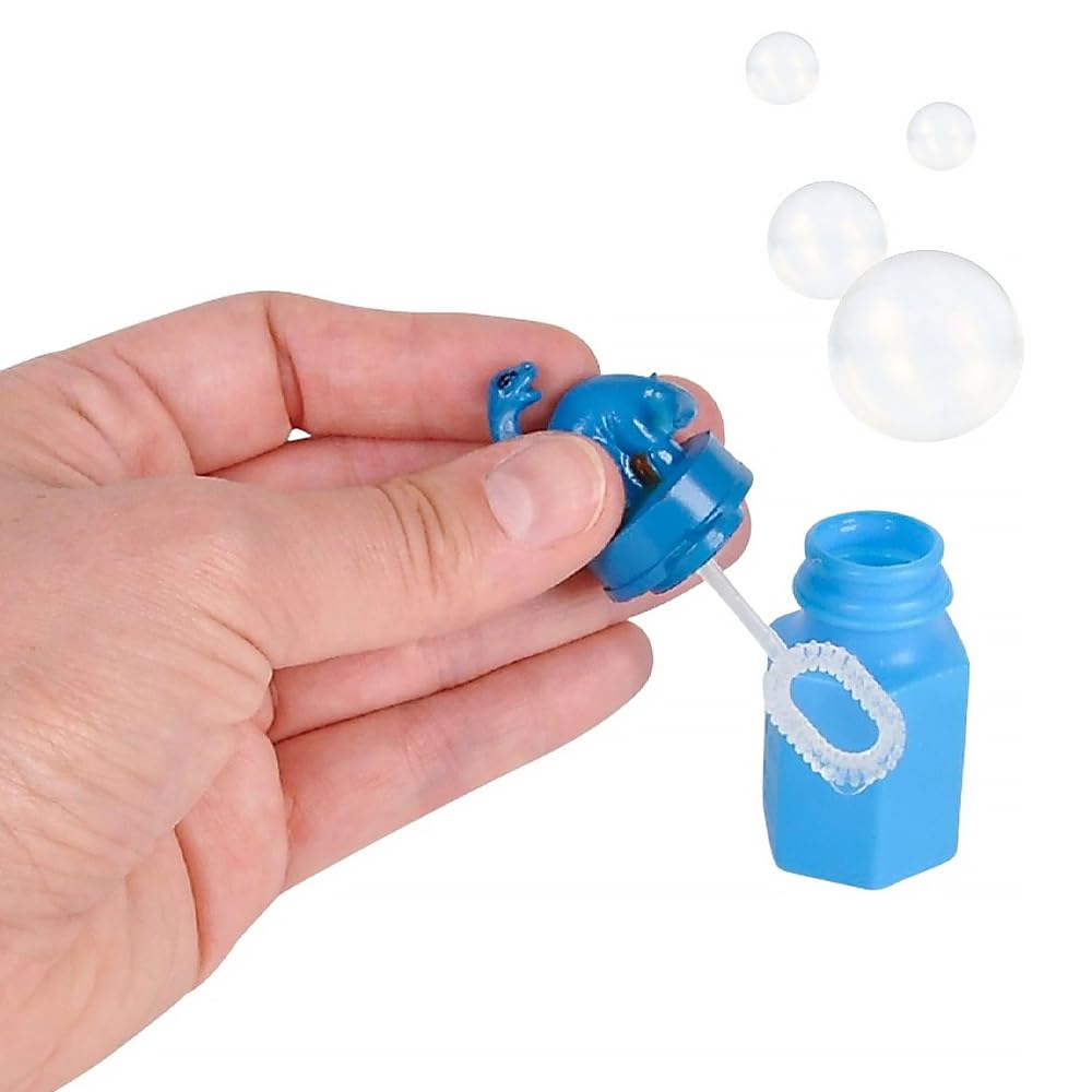 Rhode Island Novelty 3 Inch Dinosaur Bubble Bottles, Two Dozen per Order