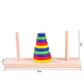 KINGOU Wooden Colorful Ten-Storey Tower of Hanoi Logic Puzzle Brain Teaser Intellectual Toy