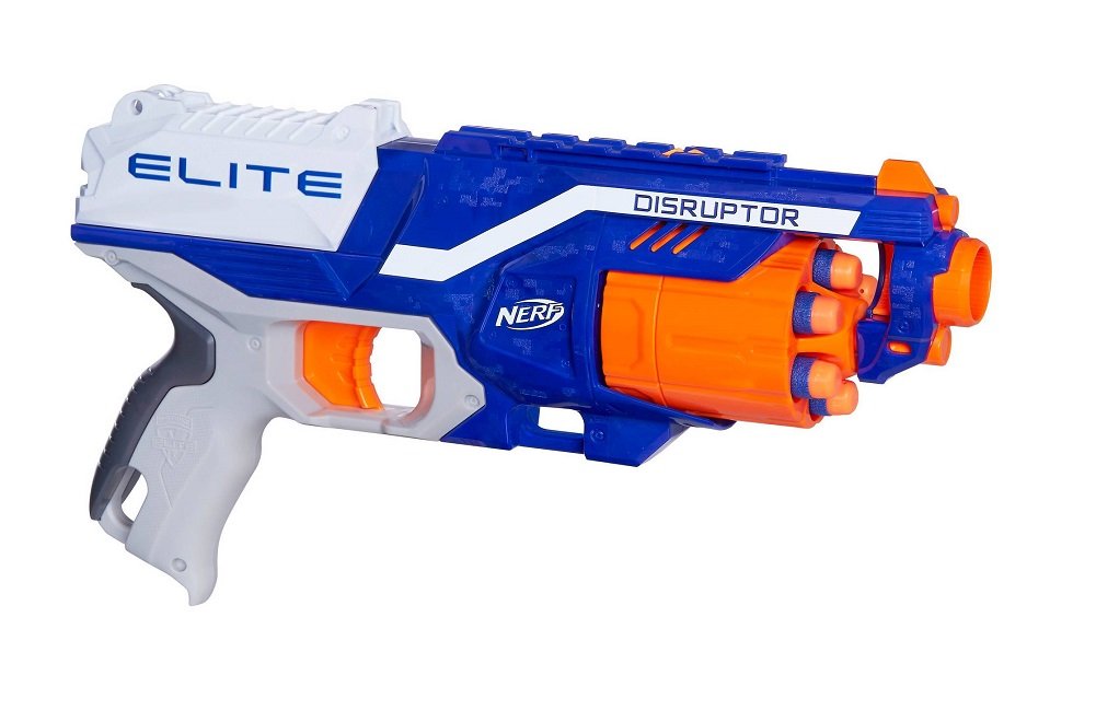 NERF N-Strike Elite Disruptor 6 Dart Rapid Fire NERF Gun Blaster Shoots 90 ft! (Twin Pack)