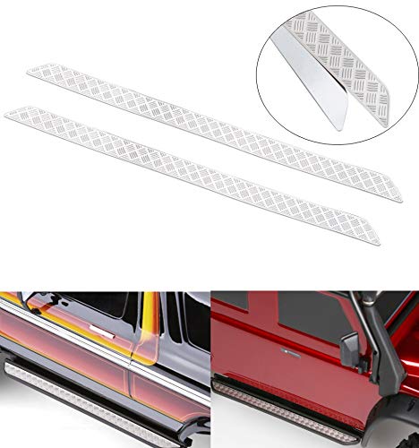 RCLions Stainless Steel Side Pedal Antiskid Plate Upgrades Parts for TRX4 Defender/Bronco 1/10 RC Crawler Car