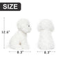 WEIGEDU White Toy Poodle Stuffed Animal Dog Puppy - Bichon Frise Maltese Maltipoo White Labradoodle Plush Toy for Kids and Babies 12.6"