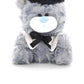 Plushland Stuffed Qbeba Pilgrim Bear - with Cute Hat and Collar - Plush Stuffed Toy for Kids on Thanksgiving Day - 6 Inches - Gray