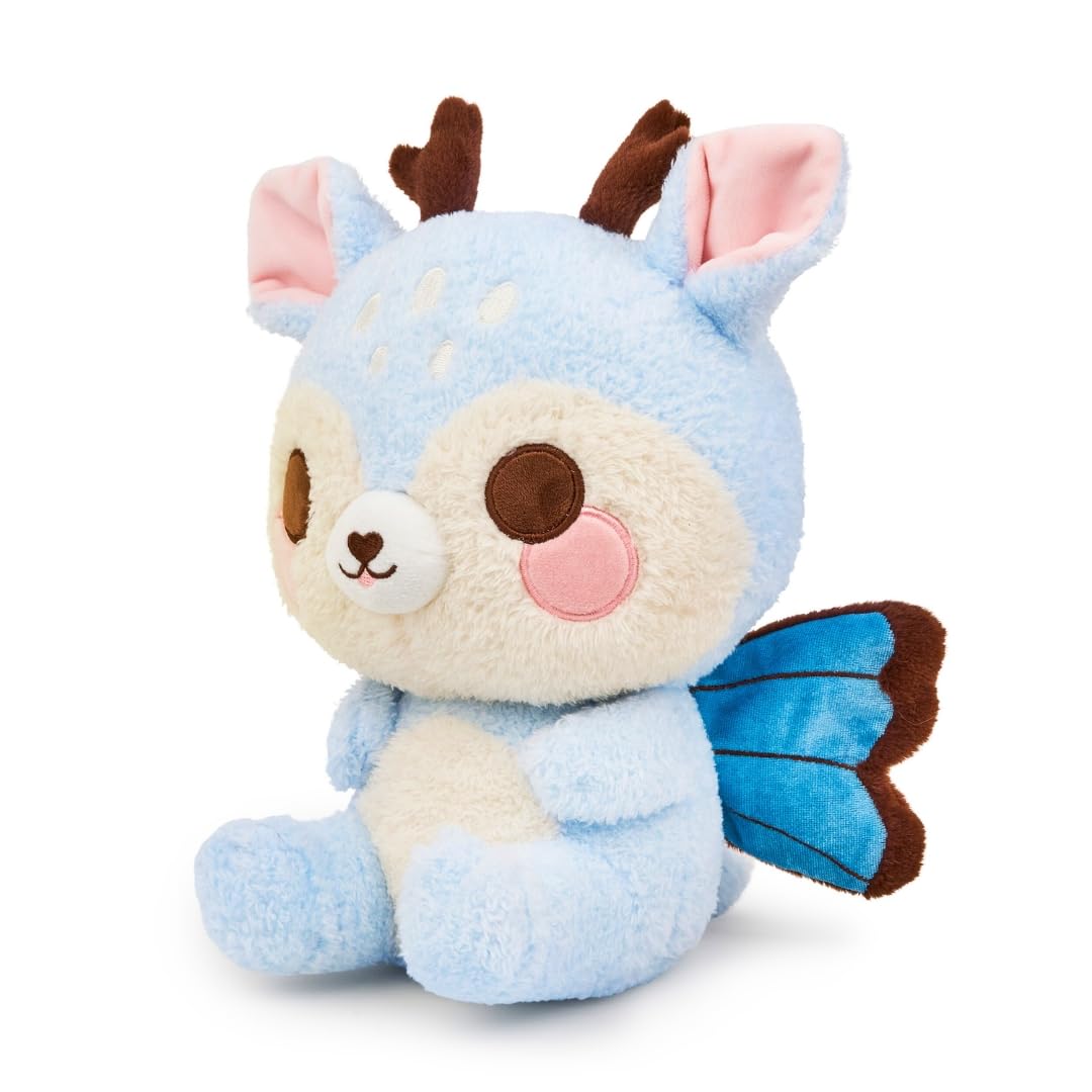Plush Deer- Dottie the Dainty Deer-Fly by PlushGoals | Blue Fawn with Butterfly Wings | Spring, Easter, Fairycore Gift for Kids, Women & Toy