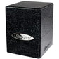Ultra Pro - Satin Cube 100+ Card Deck Box (Glitter Black) - Protect Your Gaming Cards, Sports Cards or Collectible Cards In Stylish Glitter Deck Box