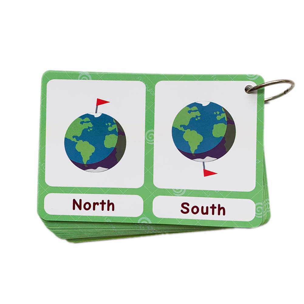 Zwttey 100 Groups English Antonyms Flashcards Building Vocabulary Pocket Cards Educational Learning Toys Pre-Kindergarten Classroom Supplies