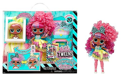 L.O.L. Surprise! Tweens Surprise Swap Curls-2-Crimps Cora Fashion Doll with 20+ Surprises Including Styling Head and Fabulous Fashions and Accessories