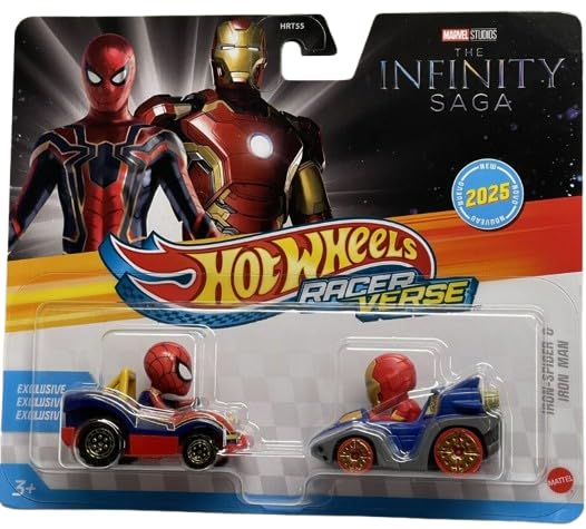Mattel Hot Wheels Racer Verse Infinity Saga, 2 Pack Character Car, Die-cast Metal Vehicles, 1:64 Scale