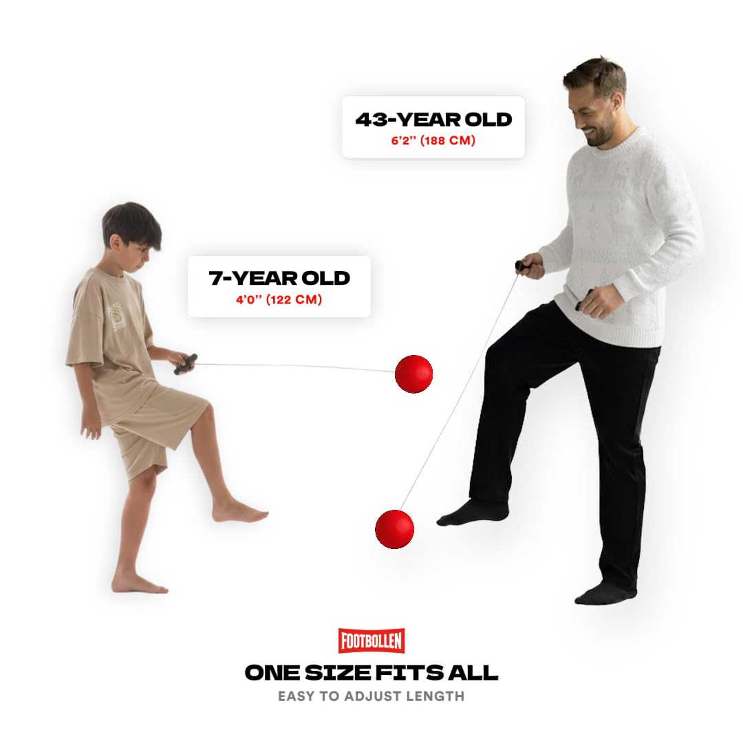 Footbollen Kick Ball - Interactive Soccer Training for Kids, Teens & Adults | Improve Foot-Eye Coordination, Agility & Ball Control