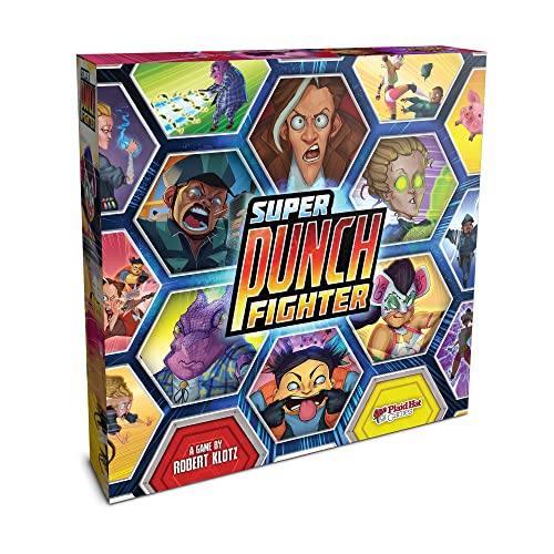 Super Punch Fighter Board Game - Zany Arena Combat Arcade Game! Fighting Strategy Game for Kids Kids & Adults, Ages 14+, 1-6 Players, 45 Minute