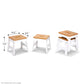 Melissa & Doug Wooden Stools - Set of 4 (White/Natural)