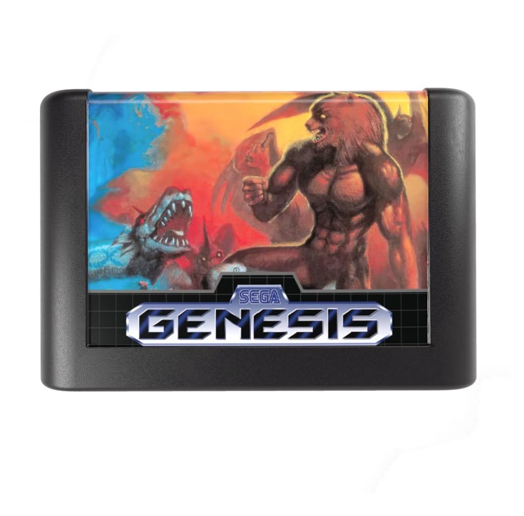 Console Heroes Altered Beast Retro Collectible Diorama - Mini Werewolf & Aggar Figures with Graveyard Boss Scene - SEGA Genesis Cartridge Collectible