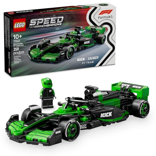LEGO Speed Champions Kick Sauber F1 Team C44 Race Car Toy - Building Set for Kids, Boys & Girls, Ages 10+ - Toy Car for F1 Fans - Gift Idea for