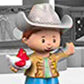 Fisher-Price Replacement Part Little People Caring for Animals Farm Zoo Safari Friends Playset DWC31 and CHJ51 - Replacement Farmer Cowboy Figure