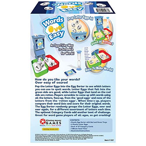 Winning Moves Words Over Easy Games USA, Fun Family Word Making Game for 2 to 4 Players, Ages 8+