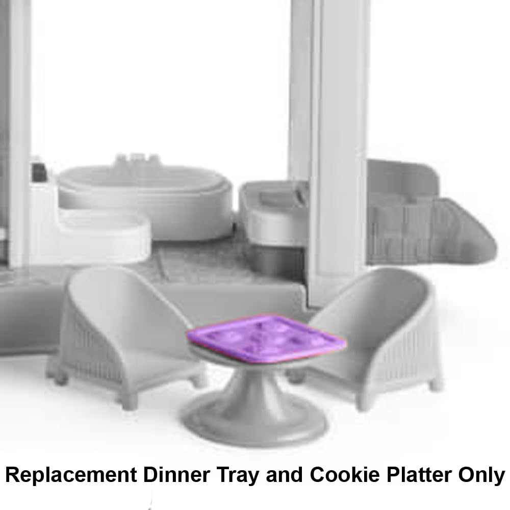 Replacement Parts for Fisher-Price Little People Playset HCF61 - Inspired by Barbie Dreamhouse - Replacement Dinner Tray and Cookie Platter