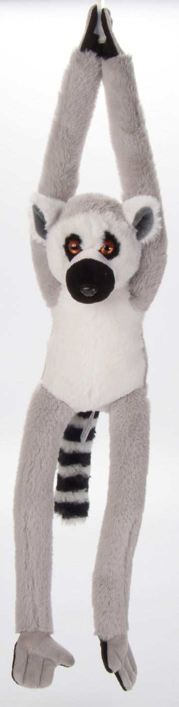 The Petting Zoo Hanging Ring-Tailed Lemur Stuffed Animal Plushie, Gifts for Kids, Wildlife Animals, Lemur Plush Toy 20 Inches