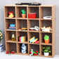 1:12 1/12 Scale Dollhouse Miniature Furniture Wooden 16 Grid Display Storage Rack Shelf 6.5" Storage Rack 16 Grid Shelves Doll House Wall Rack