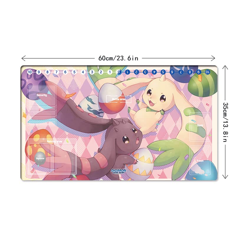 Mlikemat New DTCG Duel Playmat Digimon Board Terriermon Trading Card Game Mat Desk Pad + Free Bag (ZD002-499-SM)