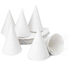 Bright Creations Party Hats Blank White Cone - 50 Count, 6 in, Pre-strung Elastic - Birthday Hats & Celebration Decor
