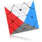 AMAZA Pyramid Speed Cube QiYi Toys 3X3 Speed Cube Stickless Triangle Magic Cube Puzzle Toy Colorful