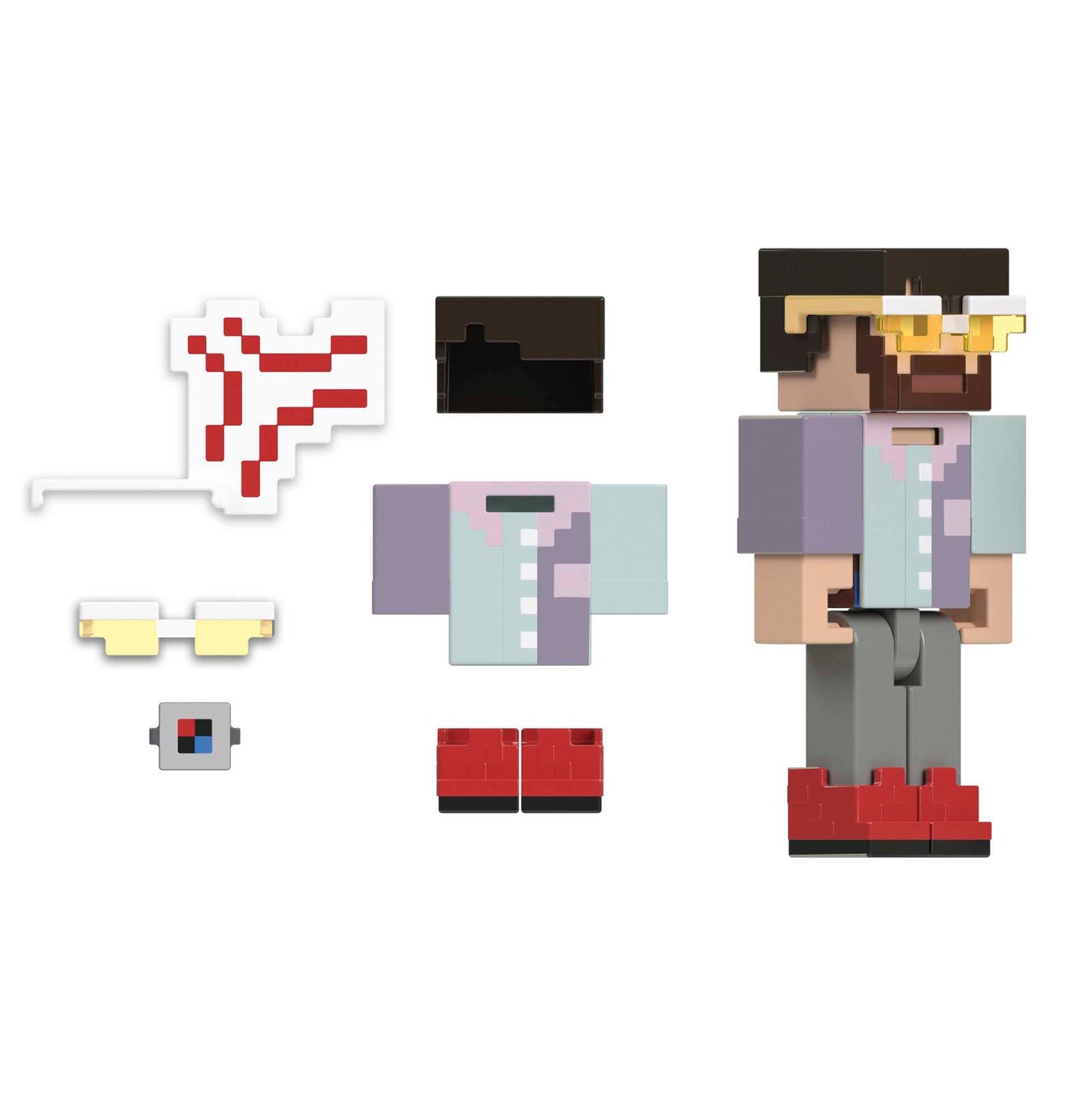 Mattel Minecraft Creator Series Action Figure & Accessories Set, Camp Enderwood Expansion Pack with Rougarou & Anger Vein in 3.25-inch Scale, Pus DLC