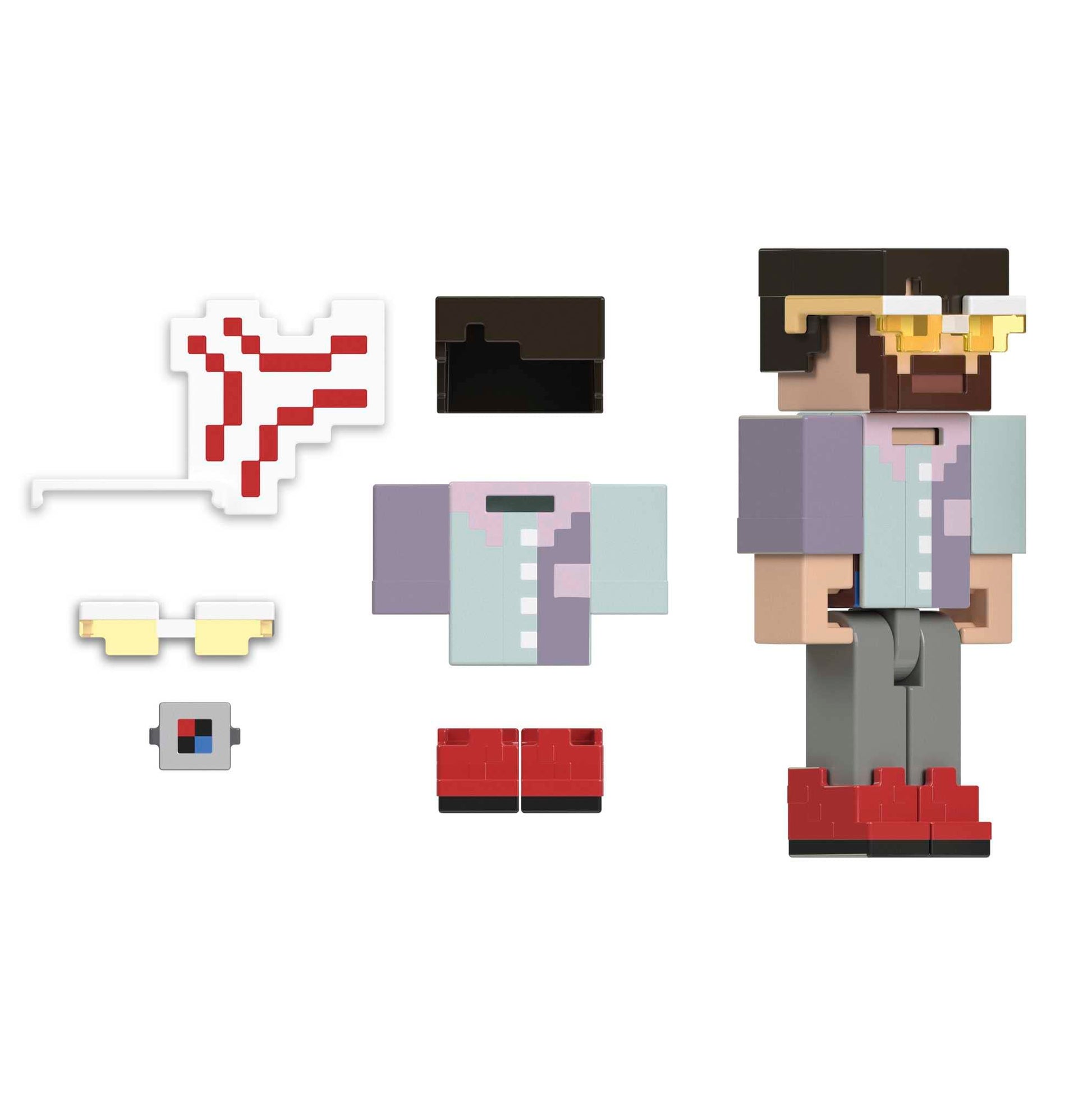 Mattel Minecraft Creator Series Action Figure & Accessories Set, Camp Enderwood Expansion Pack with Rougarou & Anger Vein in 3.25-inch Scale, Pus DLC