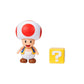 Super Mario 4" Action Figures Red Toad with Question Block