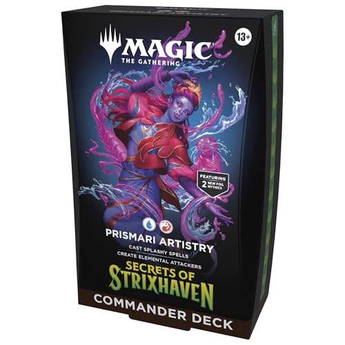 Magic: The Gathering Secrets of Strixhaven Commander Deck - Prismari Artistry (100-Card Deck, Deck Box + Accessories)