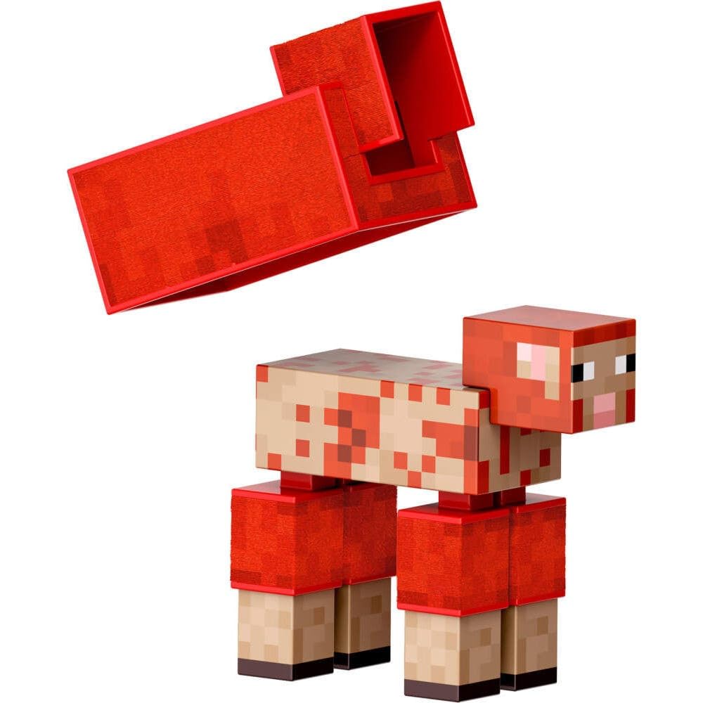Mattel Minecraft Diamond Level Sheep Action Figure with 3 Accessories, 5.5-inch Collector Scale & Pixelated Design