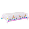 Yarrkc 5 Pack Happy Birthday Table Cover Plastic Themed Party Tablecloth Party Supplies Girls Baby Shower Decorations