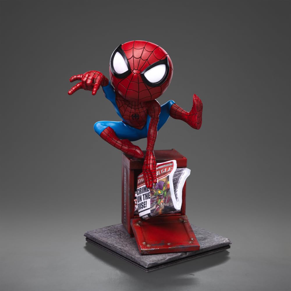 Iron Studios Marvel Spider Man Statue - Minico PVC Classic Statue, 6.5 Inch