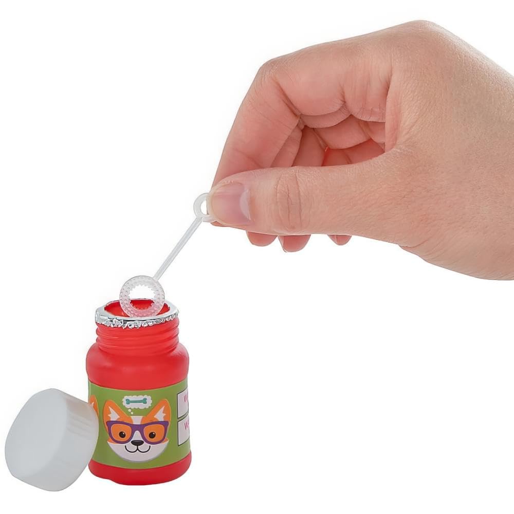 Dog Party Mini Bubble Bottles - Toys - 24 Pieces