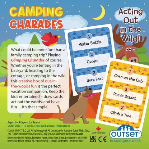 Camping Charades - A Family Fun Game for Acting Out in the Wild - Contains 110 Cards for 2 or More Teams Ages 6 and up