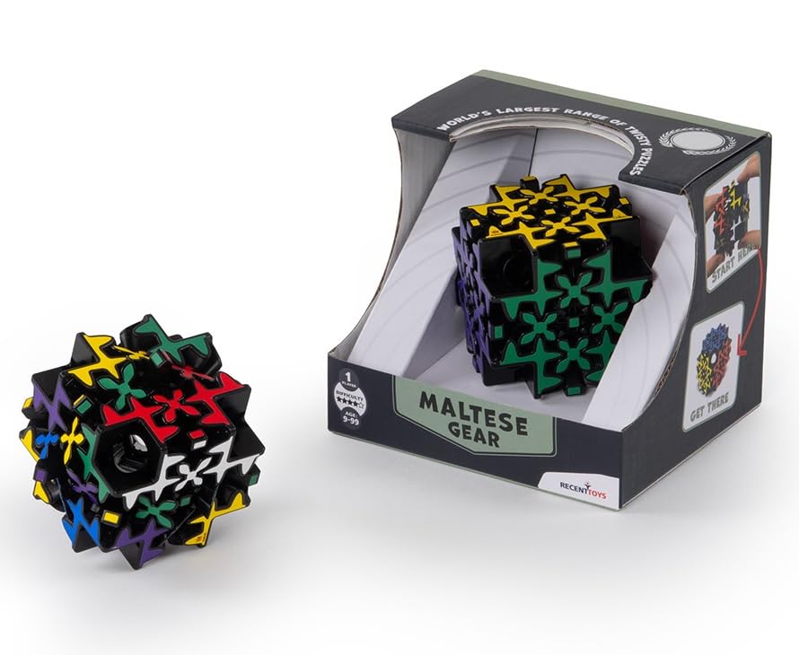 Meffert's Maltese Gear - The Original Twisting Gears Cube Brainteaser Puzzle Challenge from Recent Toys - Travel Friendly Fun for Ages 9 to Adult