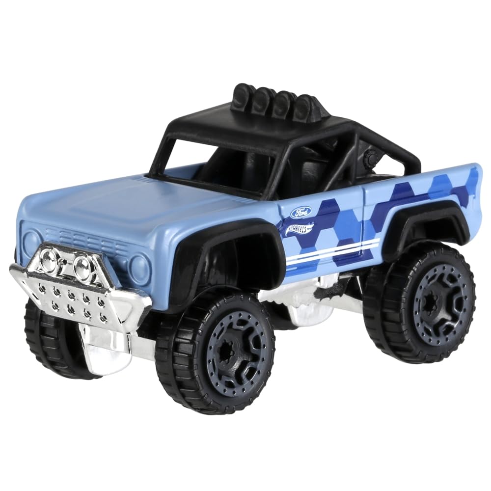 Hot-Wheels Camouflage Collectible Series - Blue Sport Utility Vehicle Truck ~ DWF44 ~ Inspired by Custom Ford Bronco SUV ~ 5/8