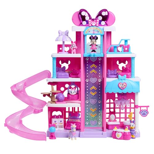 Disney Jr. Minnie Mouse Pet Hotel Playset, 4-Floor 360° Playset
