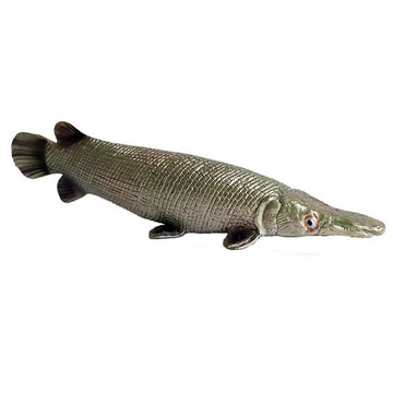FLORMOON Alligator Gar Figure Realistic Animal Figurines Early Educational Sea Animal Toys Science Project Christmas Birthday Cake Topper for Kids