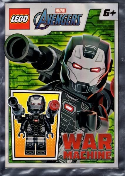 LEGO Superheroes: War Machine Minifigure with Shoulder Cannon, Blaster, and Grey Cape (James Rhodes)
