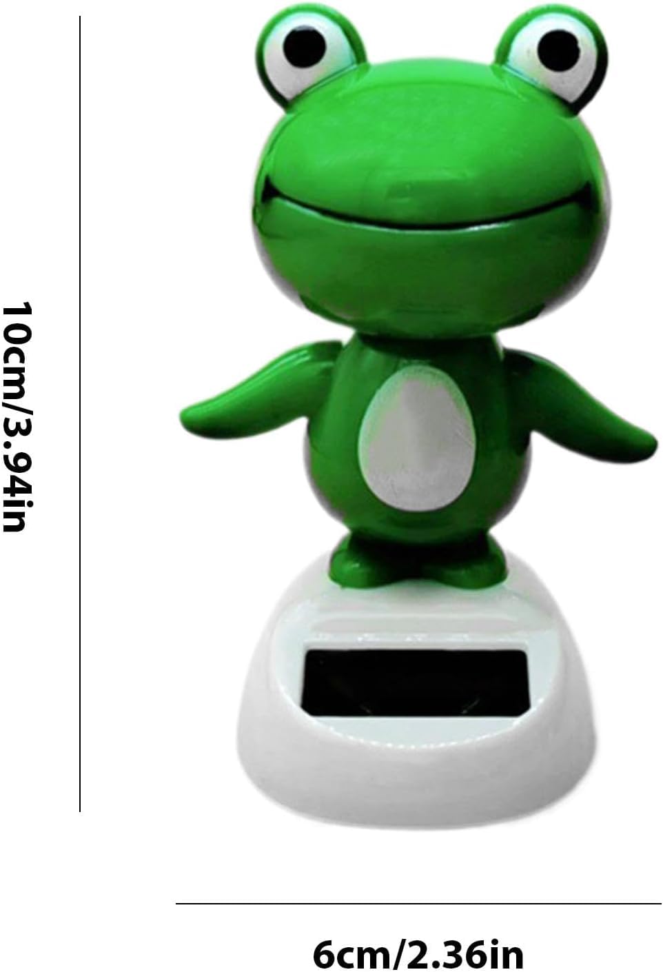 Jizlan Green Solar Bobblehead - Long-Lasting Frog Bobble Dancer Toy, Decorative Solar Energy Figurine | Eco Friendly Solar Dashboard Shaking Toy
