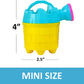 4E's Novelty Kids Watering Cans Bulk (Mini) 6 Pack, 4.5 Inch Plastic - Gardening Planting Tools for Kids & Toddlers, Beach Party Favors Gifts, Bulk