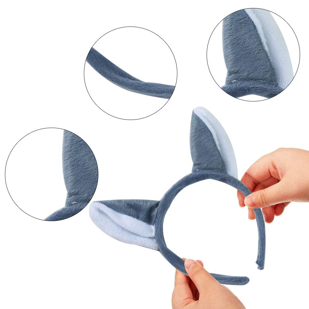 Haploon Animal Ears Headband 12 Pcs Plush Cosplay Hair Hoop for Theme Party