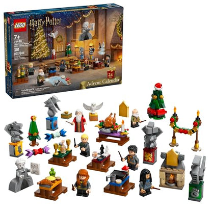 LEGO Harry Potter Advent Calendar 2024 for Kids - Christmas Advent Calendar W/ 16 Mini Builds & 7 Minifigures, Ages 7+ - Harry Potter Toys Gift Idea
