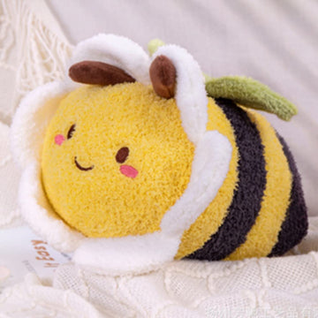 OUKEYI 12 Inch Bee Plush Toy, Cuddly Bee Pillow ?Soft Honeybee Hugging Pillows Plush Doll Gift for Kids Birthday Party,Christmas,Valentine