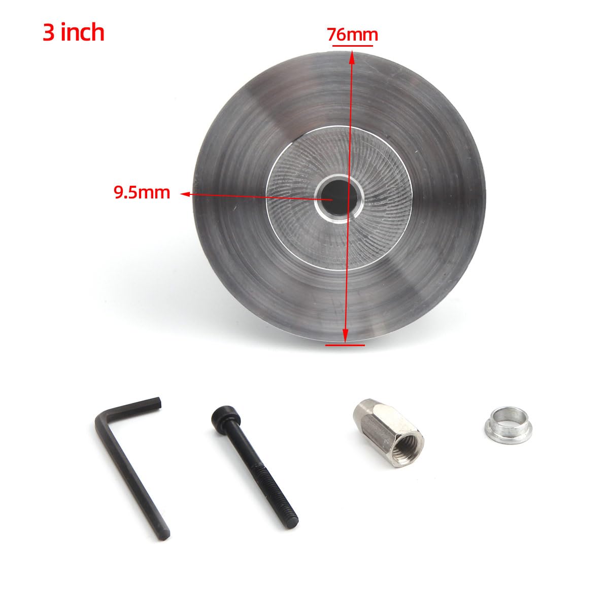 ZYHOBBY 1 PC Aluminum Spinner 2 Blades Special Drilled for RC Plane with Prop Adapter (3.0IN)