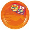 Orange Peel Round Paper Plates - 8.5" (50 Pc) - Sturdy & Eco-Friendly Party Essentials - Perfect for Celebrations & Events
