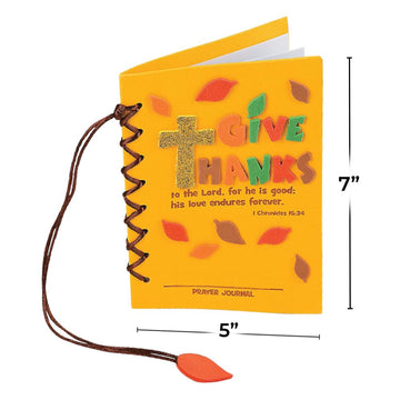 Fun Express Prayer Journal for Kids Craft Kit - Christian Gratitude Journal DIY Activity Set with Bible Study Materials | Sunday School Crafts