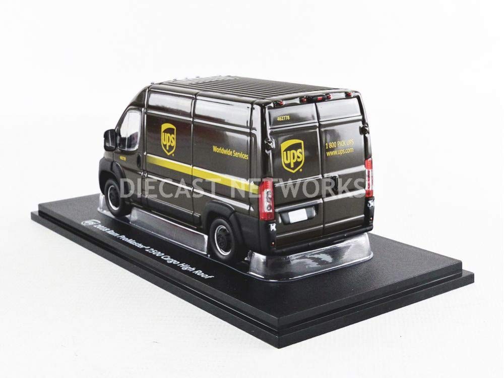 Greenlight 86156 1: 43 2018 Ram Promaster 2500 Cargo High Roof - United Parcel Service (Ups) Worldwide Services - New Tooling, Multi